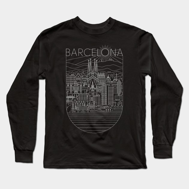 Barcelona Long Sleeve T-Shirt by Thepapercrane